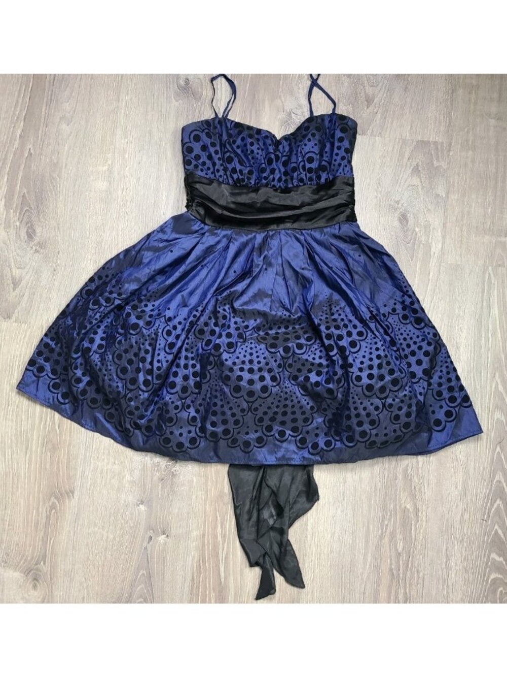 Vtg B Darlin Junior 11 12 Mini Semi Formal Dress Y2K Velvet Poofy Mesh Babydoll